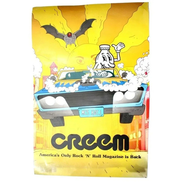 Rare Vintage CREEM Magazine Comeback Flyer Poster - Picture 1 of 2